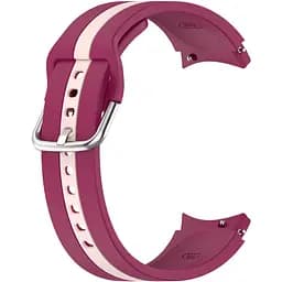 Ремешок для Samsung Galaxy Watch 4 44mm - темно-красно-розовый ширина крепления 20мм силикон Watchbands D2 (W16-8WB12225125)