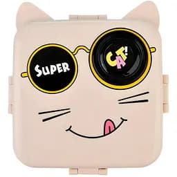 Герметичный детский ланч-бокс Cat 1590 мл бежевый