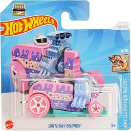 Набір: Базова машинка Hot Wheels HW Celebration Racers Birthday Burner рожева (5785) + Базова машинка Hot Wheels Experimotors Loopster зелена (5785) - мініатюра 2