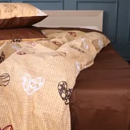 Простынь MirSon Ranforce Elite 17-0705 Toffee Hearts 110х160 см шоколадная (2200010619812)