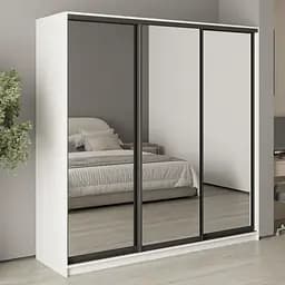 Шкаф-купе трехдверный MebelStar Стандарт BG 3 Зеркала 210x45x210 см Аляска белый (MBS-8439)