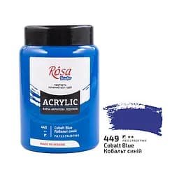 Краска акриловая Rosa Studio Кобальт синий 449, 400 мл