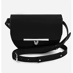 Жіноча шкіряна сумка поясна-кроссбоді Bridget чорна