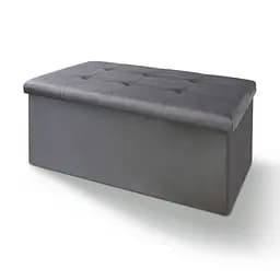 Пуф для зберігання МВМ My Home подвійний 760х380х380 мм сірий (TH-06 GRAY) - мініатюра 2