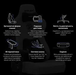 Ігрове крісло Anda Seat Kaiser 3E Maroon PVC Size XL (AD23YC-XL-09-A-PV/C-A01) - мініатюра 11