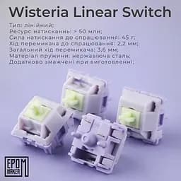 Клавіатура Epomaker EP84 Wisteria Linear White механічна бездротова (EP84-W-WL) - мініатюра 17