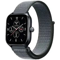 Ремінець нейлоновий на липучці BeWatch Xiaomi Amazfit BIP/GTS/GTR 20 мм Темно-зелений (101138.3UW)