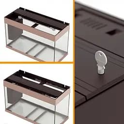 Акваріум Ferplast DUBAI 80 MELODIA GREY 81 x 36 x h 51 cm - 125 L - мініатюра 5