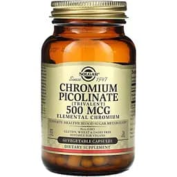 Хром Пиколинат Solgar Chromium Picolinate 500 мкг 60 капсул