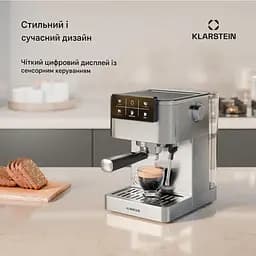 Кавоварка Klarstein SteelPresso Touch 20 бар 1350 Вт (10046501) - мініатюра 5