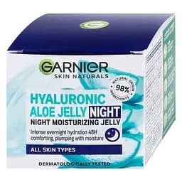 Зволожуючий нічний гіалуроновий алое-гель Garnier Skin Naturals для всіх типів шкіри обличчя, 50 мл - мініатюра 2