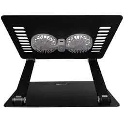 Підставка для ноутбука до 15.6" OfficePro LS122B, Black, USB, вентилятор (2 x 80 мм), алюміній/пластик, регулювання куту нахилу та висоти - мініатюра 5