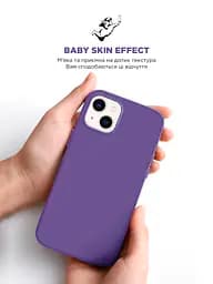 Силиконовый чехол для Apple iPhone 14 Plus, ICON2 Case, фиолетовый, противоударный, панель, защита всего корпуса, матовая поверхность Soft Touch, выступает над дисплеем, совместим с защитными стеклами и пленками, с микрофиброй, ArmorStandart (ARM68468) - мініатюра 8