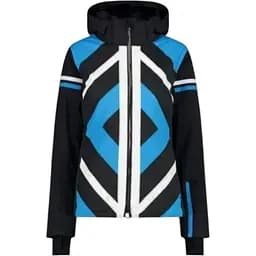 Куртка CMP Women's Geometric Patterned Ski Jacket Black/Blue M (1097-32W0256-U901 40)