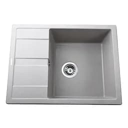 Гранітна мийка Globus Lux One сірий камiнь 650x500мм-А0005 000022390, Сірий