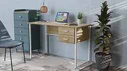 Комп'ютерний стіл Ferrum-decor Таккота 75x140x60 білий ДСП Дуб Сонома 16мм (FRD-102099) - мініатюра 2