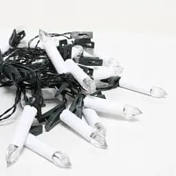 Свічки новорічні на дроті 30 LED - мініатюра 5