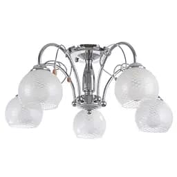 Люстра потолочная Brille классическая E14 40W CH+WH (LK-235C/5)