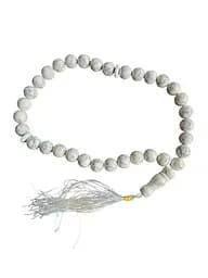 Чотки білий агат 33 намистини