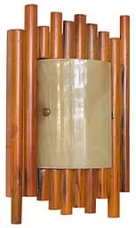 Бра Brille BKL-269W/1 настенное накладное деревянное в восточном стиле