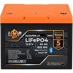 Аккумулятор LogicPower LiFePO4 12V 12.8V/64Ah/820Wh (30664) [117138]