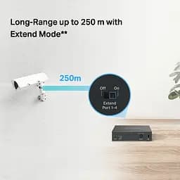 Комутатор MS105GP 5xGE (4xPoE), 65Вт, Некерований Mercusys teh0018243 - мініатюра 6