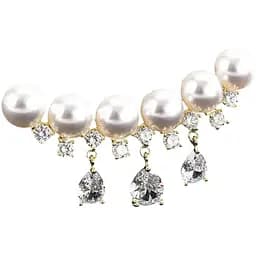 Брошь-булавка с бусинами и стразами (158511311)