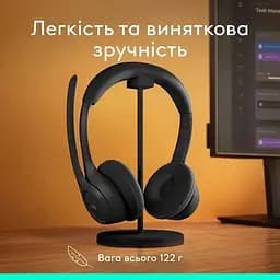 Bluetooth-гарнітура бездротова накладна Logitech Zone 300 Wireless (981-001407) чорна - мініатюра 3