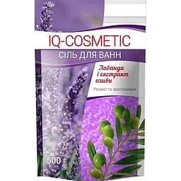 Сіль для ванн IQ-Cosmetic Лаванда та олива 500 г
