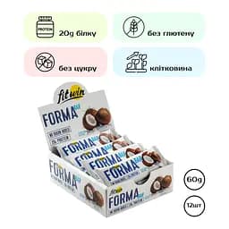 Протеїнові батончики FitWin  Forma Bar Coconut 720 г (12 шт. x 60 г) - мініатюра 2
