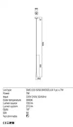 Підвісний світильник Redo ITO SU LED 600 7W 3000K COFFEE (5.1.2) 01-1757 - мініатюра 3