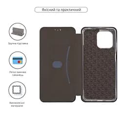 Чехол-книжка для Motorola G15/G15 Power, G-Case, черный, кожаный чехол-книжка из экокожи (PU) и TPU, с магнитом, с подставкой и вместительным кардхолдером, противоударный, защита всего корпуса, ArmorStandart (ARM83095) - мініатюра 3