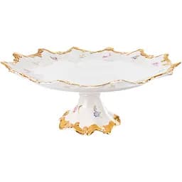 Уцінка. Тортівниця на ніжці Lefard, 30,5 см, білий із золотим (946-026)