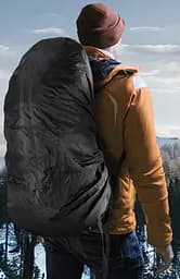 Чохол-дощовик для рюкзака Nela-Style Raincover до 60L чорний - мініатюра 1