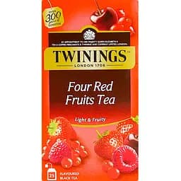 Чай Twinings чорний  4 червоні фрукти  в пакетиках 50 г (25 шт. х 2 г)