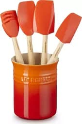 Набір кухонного приладдя Le Creuset Set of Crock + 4 Craft Utensils Flame