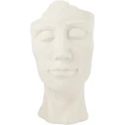 Кашпо J-Line у формі обличчя людини білого кольору підлогове вуличне 70 см (53168)