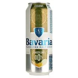 Пиво безалкогольное Bavaria Имбирь Лайм светлое, ж/б, 0.5 л