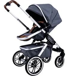 Универсальная коляска 2 в 1 Teutonia Trio 2.0 Melange Grey, серая