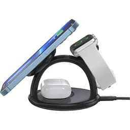 Бездротовий зарядний пристрій Choetech T587-F Magnetic 3 в 1 Wireless Charging Stand Black [101519] - мініатюра 3