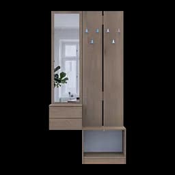 Передпокій Doros Сола 2+3 Канноло/Кашемір ДСП / дзеркало 105х40х215 (42005234) - мініатюра 8