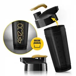 Шейкер спортивний 4FIZJO Ultra 700 мл Black/Gold (P-5905973407038) - мініатюра 10