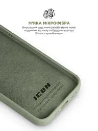 Силиконовый чехол для Apple iPhone 16e/17e, ICON2 Case, зеленый, противоударный, панель, защита всего корпуса, матовая поверхность Soft Touch, выступает над дисплеем, совместим с защитными стеклами и пленками, с микрофиброй, ArmorStandart (ARM83967) - мініатюра 7