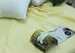 Простирадло-покривало Tag Tekstil піке 160х235 см. Клітина жовта - мініатюра 4