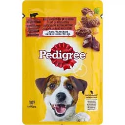 Корм для собак Pedigree с говядиной и печенью в желе 100 г