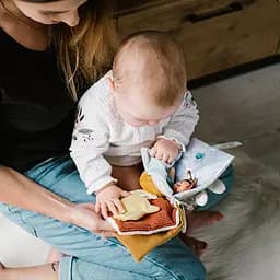 Іграшка - підвіска плюшева книжечка на коляску, ліжечко та автокрісло "Природа" BabyOno від народження Зелений - мініатюра 9