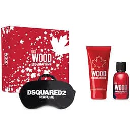 Набор Dsquared2 Red Wood 50 мл туалетная вода, 100 мл гель для душа, ночная маска для сна
