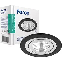 Светильник точечный Feron DL6110 MR16 черный круг G5.3 (32671)