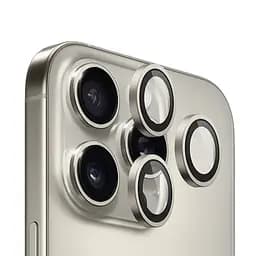 Захисне скло BlueO Metal на камеру для Apple iPhone 16 Pro / 16 Pro Max / 15 Pro / 15 Pro Max Сірий / Natural Titanium - мініатюра 3