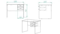 Стіл комп'ютерний Вінсент Ferrum-decor 750x1200x600 ДСП Дуб Сан-Марино 16 мм (FRD-104795) - мініатюра 4